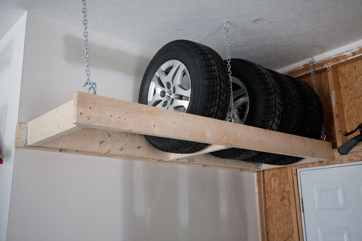Hanging Tire Storage | Karigan's Daddy